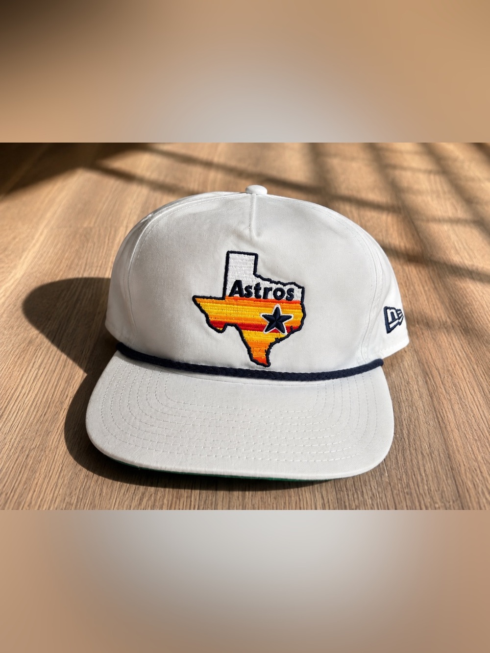 New Era Houston Astros Retro Texas Logo Golfer Snapback Hat White